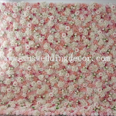 backdrop artificial flowers