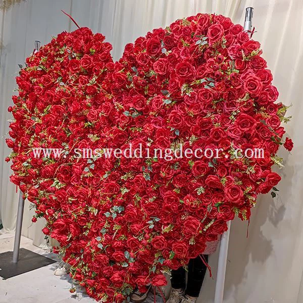 heart shaped flower backdrop