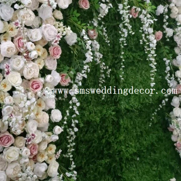 green wall flowers